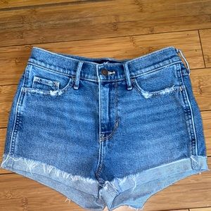 hollister jean shorts, size 1, medium light wash